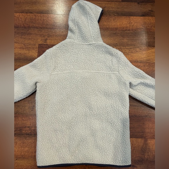 Patagonia Womens Retro Pile Fleece Full Zip Warm Hood Natural Beige Jacket M - Picture 8 of 8